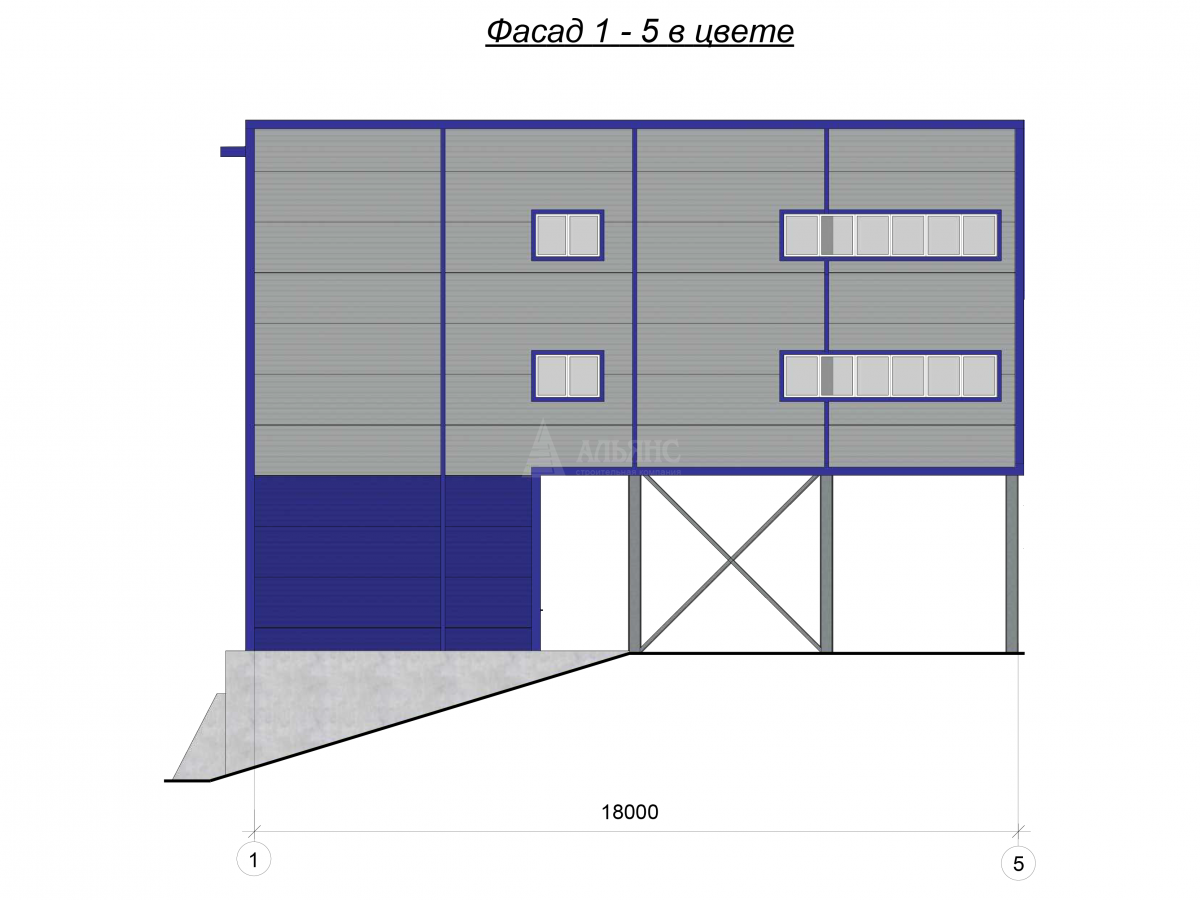 3D визуализация Производственный корпус из сэндвич-панелей - фото 5