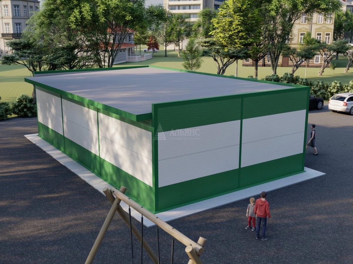 3D визуализация Магазин из сэндвич-панелей - фото 4