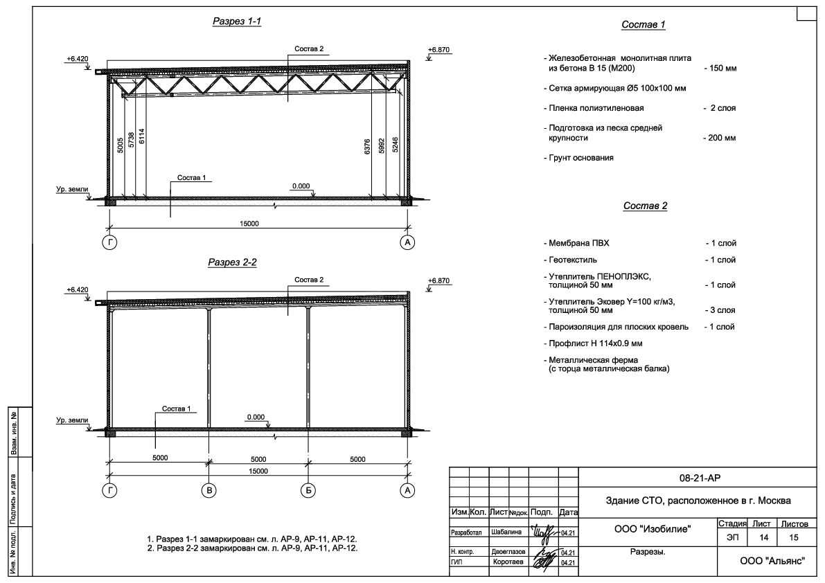 Планировка Проект СТО из сэндвич-панелей -  фото 3