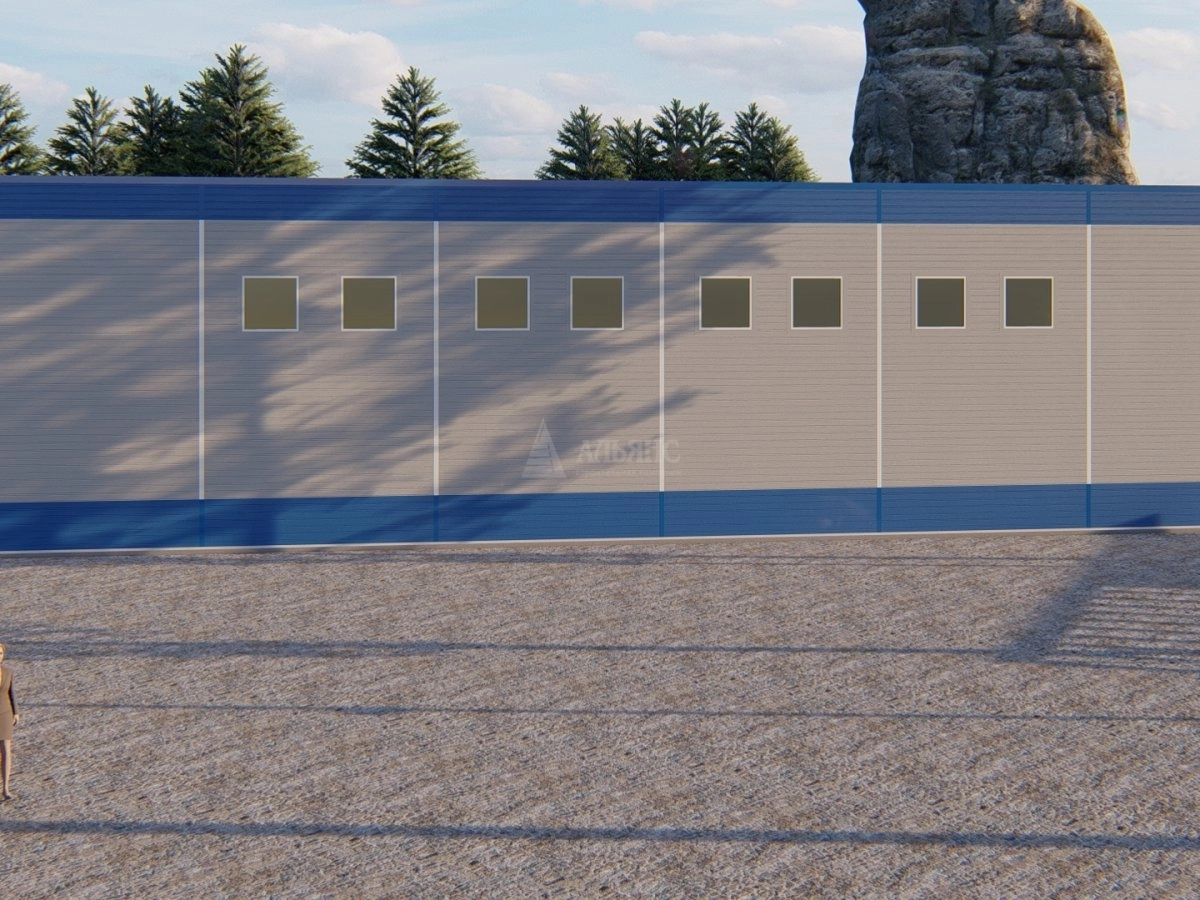 3D визуализация Склад-ангар готовой продукции из сэндвич-панелей - фото 4