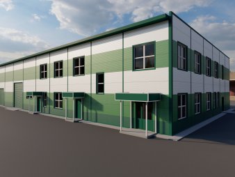 Офисно-складское здание из сэндвич-панелей